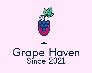 Grape Juice Glass  logo design