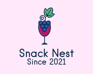 Grape Juice Glass  logo design