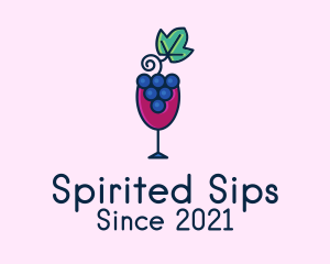 Grape Juice Glass  logo design