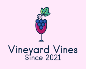 Grape Juice Glass  logo design