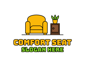 Cozy Armchair Interior logo design