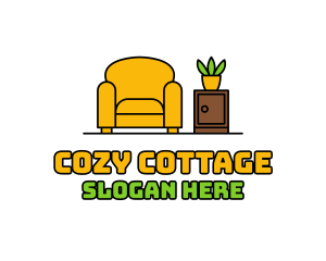 Cozy Armchair Interior logo design