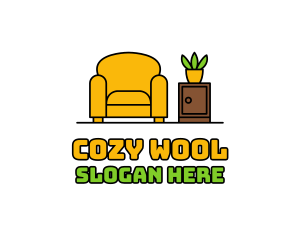 Cozy Armchair Interior logo design