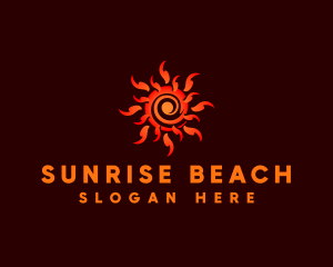 Summer Sunray Swirl logo design