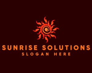 Summer Sunray Swirl logo design