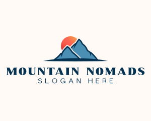 Mountain Camp Sunset logo design