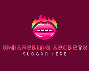 Sexy Lips Fire logo design