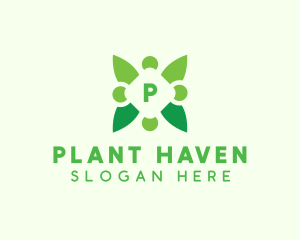 Organic Leaf Plant logo design