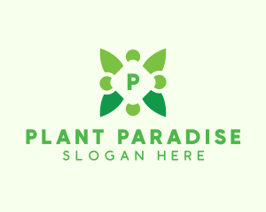 Organic Leaf Plant logo design