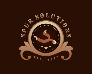 Western Cowboy Spur logo design