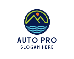 Mountain Coastal River logo design