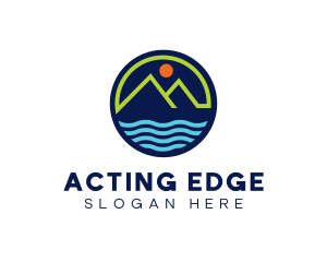 Mountain Coastal River logo design