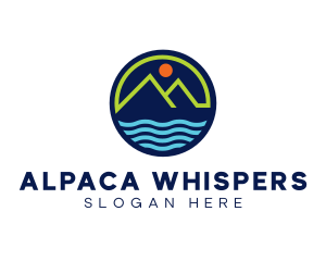 Mountain Coastal River logo design