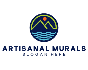 Mountain Coastal River logo design