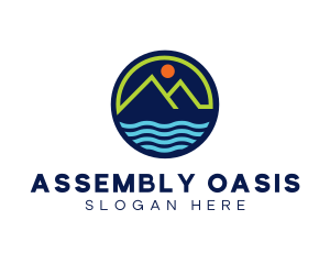 Mountain Coastal River logo design