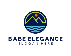 Mountain Coastal River logo design