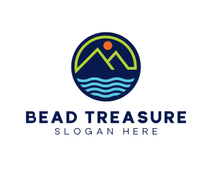 Mountain Coastal River logo design