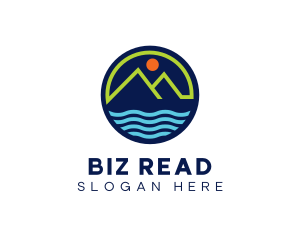 Mountain Coastal River logo design