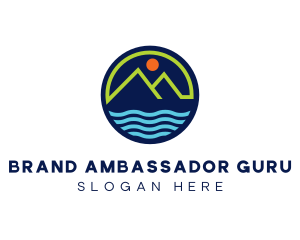 Mountain Coastal River logo design