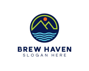 Mountain Coastal River logo design