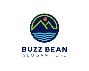 Mountain Coastal River logo design