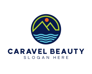 Mountain Coastal River logo design