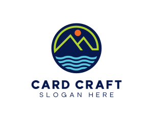 Mountain Coastal River logo design