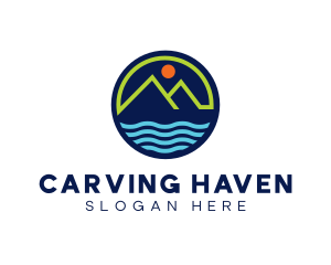 Mountain Coastal River logo design