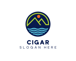 Mountain Coastal River logo design