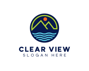 Mountain Coastal River logo design