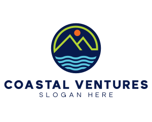 Mountain Coastal River logo design