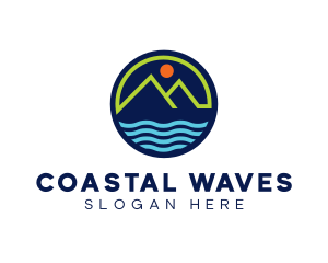 Mountain Coastal River logo design