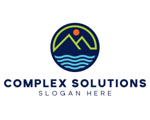 Mountain Coastal River logo design