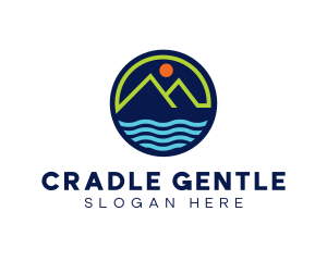 Mountain Coastal River logo design