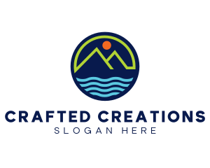 Mountain Coastal River logo design