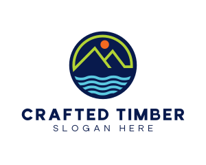 Mountain Coastal River logo design