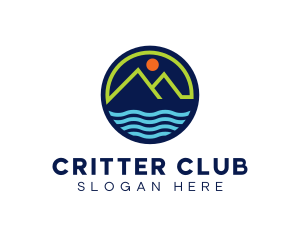 Mountain Coastal River logo design