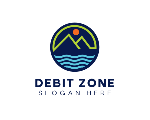 Mountain Coastal River logo design