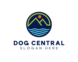 Mountain Coastal River logo design