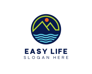 Mountain Coastal River logo design