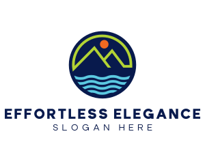 Mountain Coastal River logo design