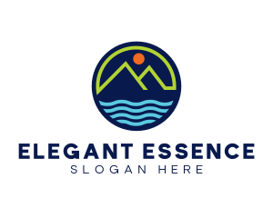 Mountain Coastal River logo design