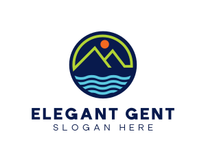 Mountain Coastal River logo design