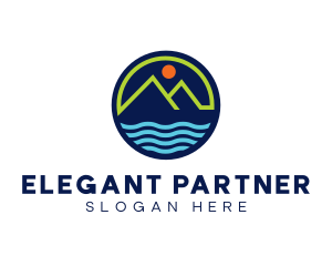 Mountain Coastal River logo design