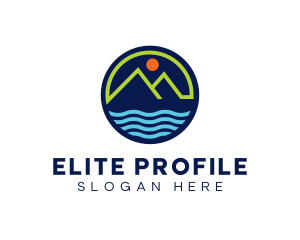 Mountain Coastal River logo design