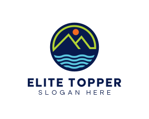 Mountain Coastal River logo design