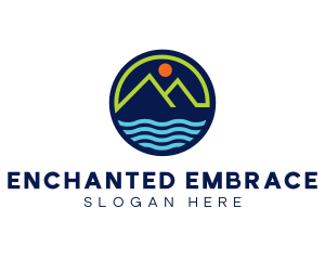 Mountain Coastal River logo design