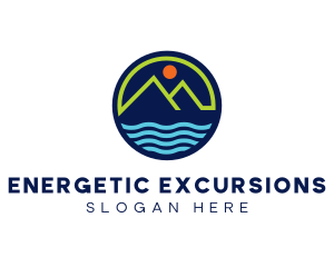 Mountain Coastal River logo design