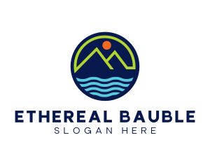 Mountain Coastal River logo design