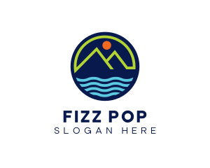 Mountain Coastal River logo design